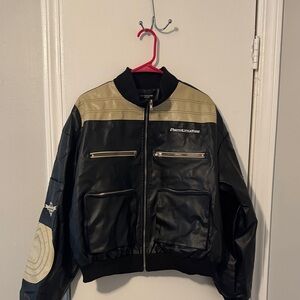 Pretty Little Thing Leather Bomber Jacket
